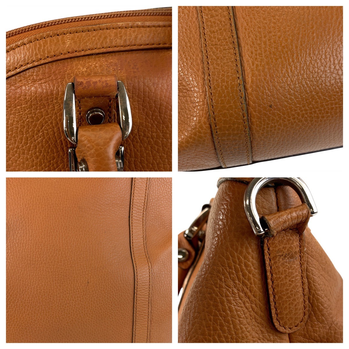 17145
GUCCI グッチ GGマーモント ブラウン キャメル シルバー金具 レザー 339551 トートバッグ ショルダーバッグ 2way  レディース AB42