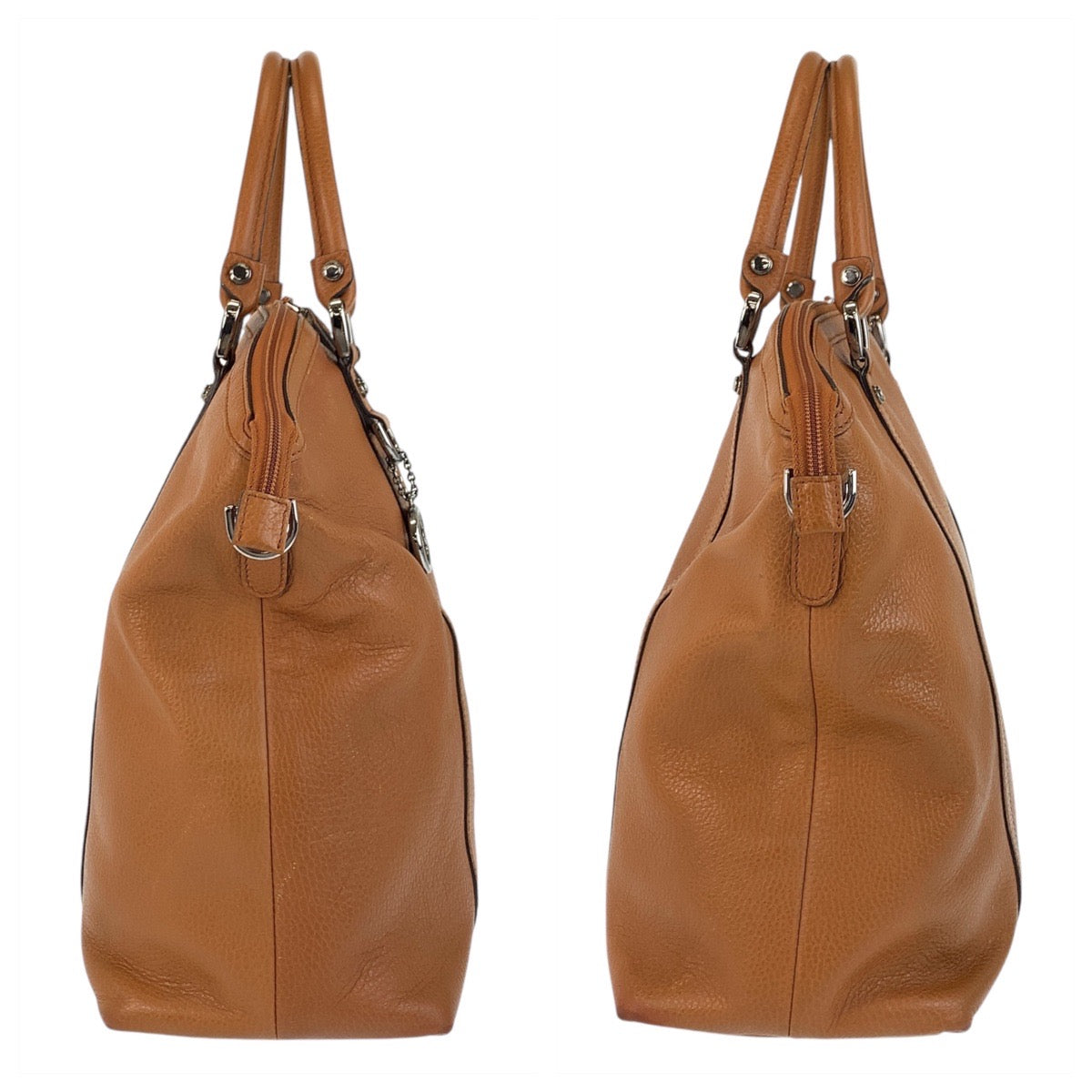 17145
GUCCI グッチ GGマーモント ブラウン キャメル シルバー金具 レザー 339551 トートバッグ ショルダーバッグ 2way  レディース AB42