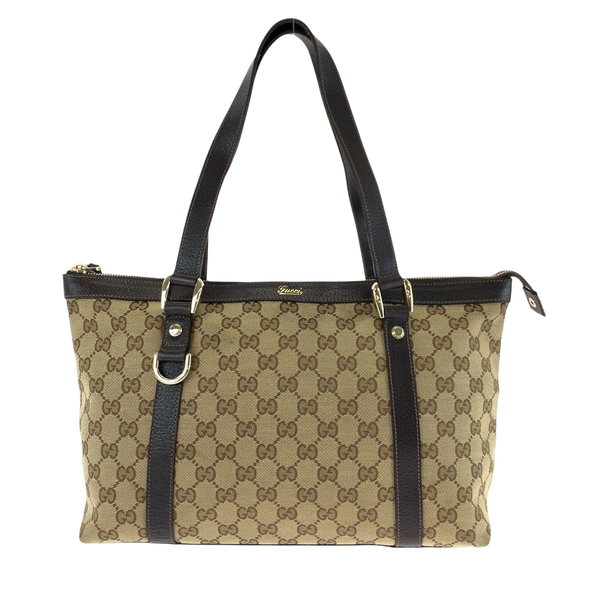 17146
GUCCI グッチ アビー ベージュ ブラウン ゴールド金具 GGキャンバス 141470 トートバッグ ショルダーバッグ  レディース ABP42