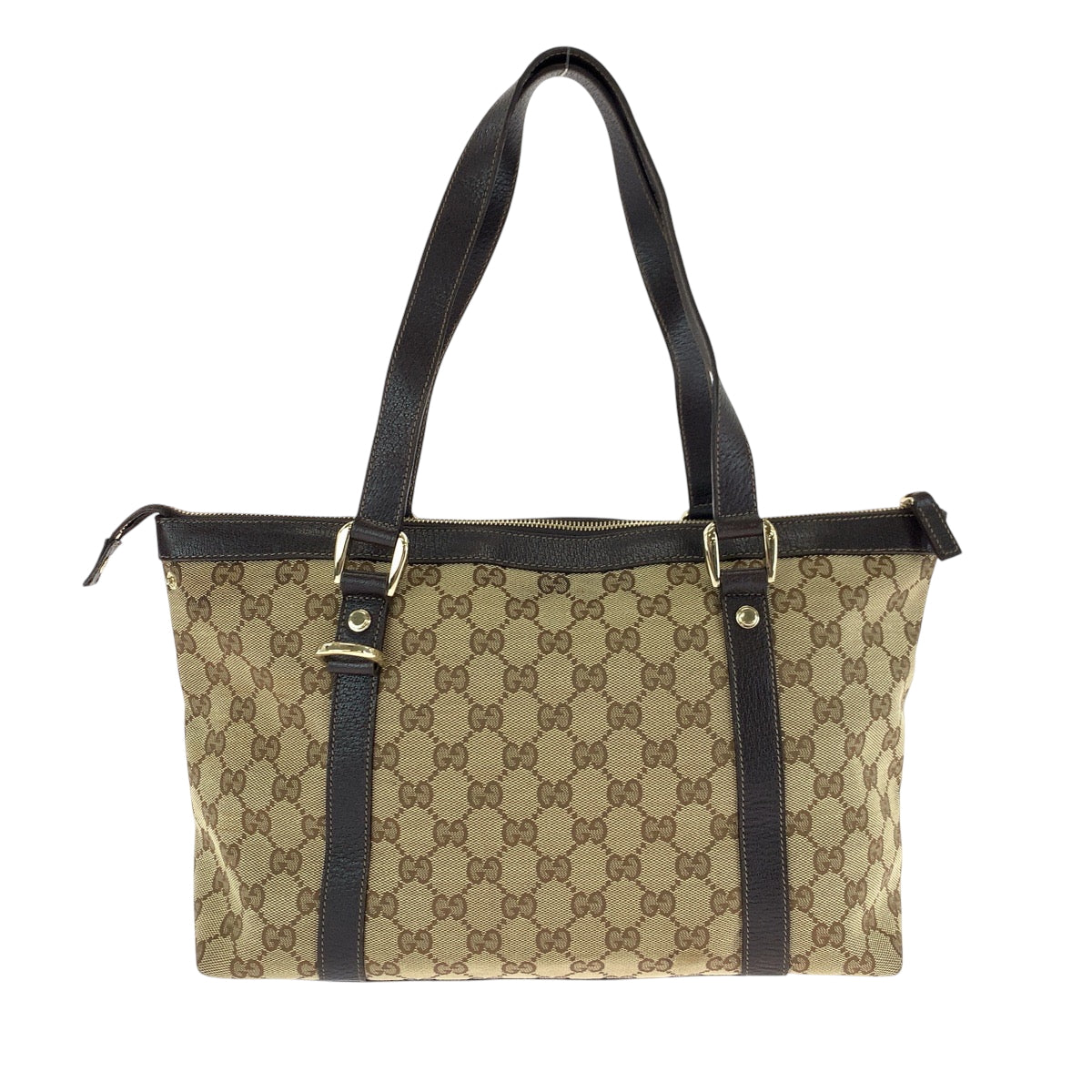 17146
GUCCI グッチ アビー ベージュ ブラウン ゴールド金具 GGキャンバス 141470 トートバッグ ショルダーバッグ  レディース ABP42