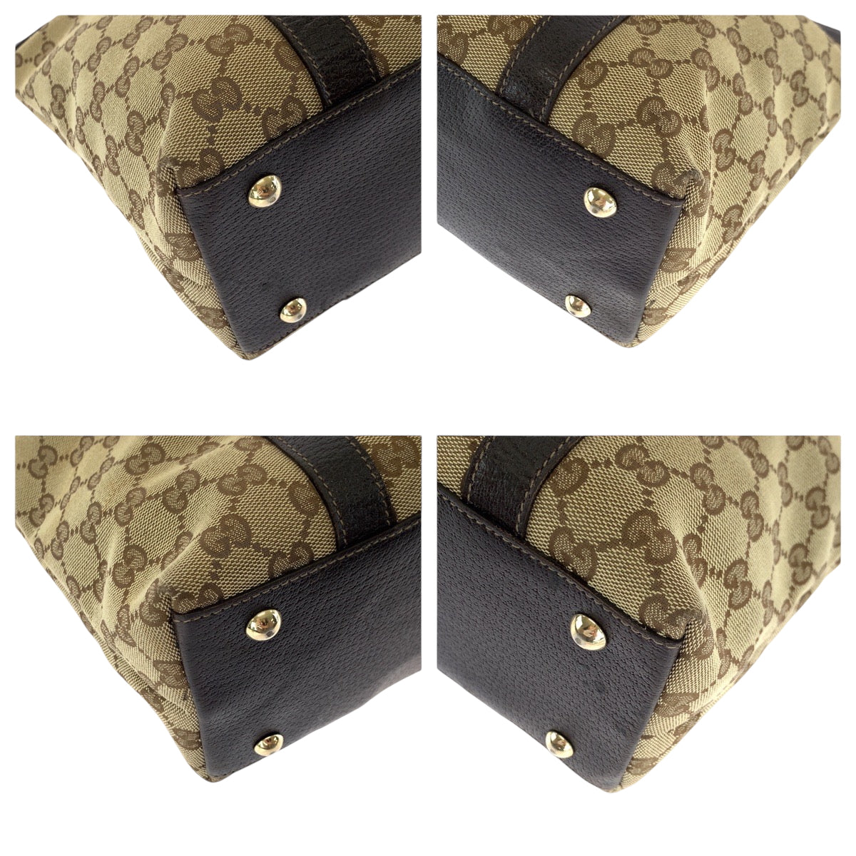 17146
GUCCI グッチ アビー ベージュ ブラウン ゴールド金具 GGキャンバス 141470 トートバッグ ショルダーバッグ  レディース ABP42