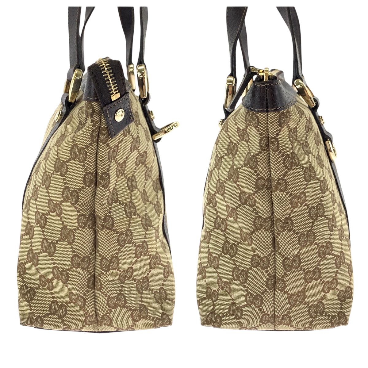 17146
GUCCI グッチ アビー ベージュ ブラウン ゴールド金具 GGキャンバス 141470 トートバッグ ショルダーバッグ  レディース ABP42
