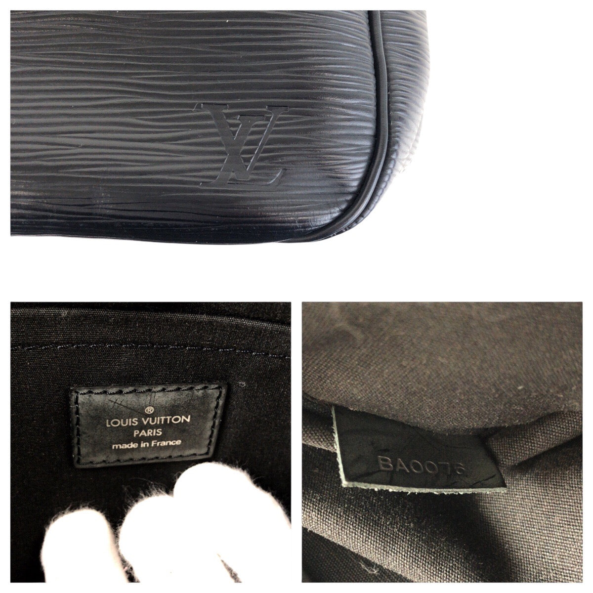 17148
LOUIS VUITTON ルイヴィトン エピ パッシィ PM ノワール ブラック 黒 シルバー金具 レザー M59262 トートバッグ ハンドバッグ  レディース