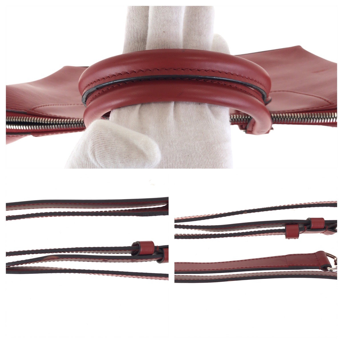 17149
LOUIS VUITTON ルイヴィトン エピ ポルトドキュマン ジュール カスティリアンレッド シルバー金具 レザー ビジネスバッグ ブリーフケース 2way  メンズ AB56