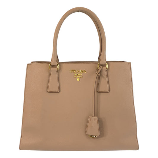 17154
PRADA プラダ サフィアーノ ピンクベージュ ゴールド金具 レザー トートバッグ ハンドバッグ  レディース B46