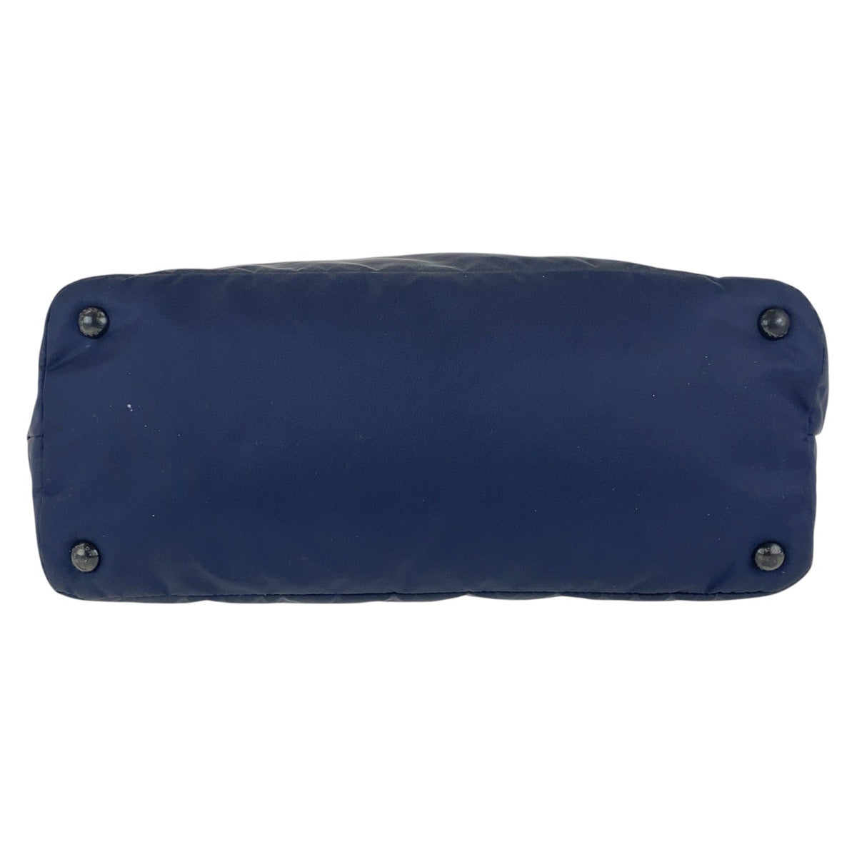 17156
PRADA プラダ テスート 三角ロゴプレート バイカラー ネイビー ブラック シルバー金具 ナイロン トートバッグ ショルダーバッグ  レディース AB46