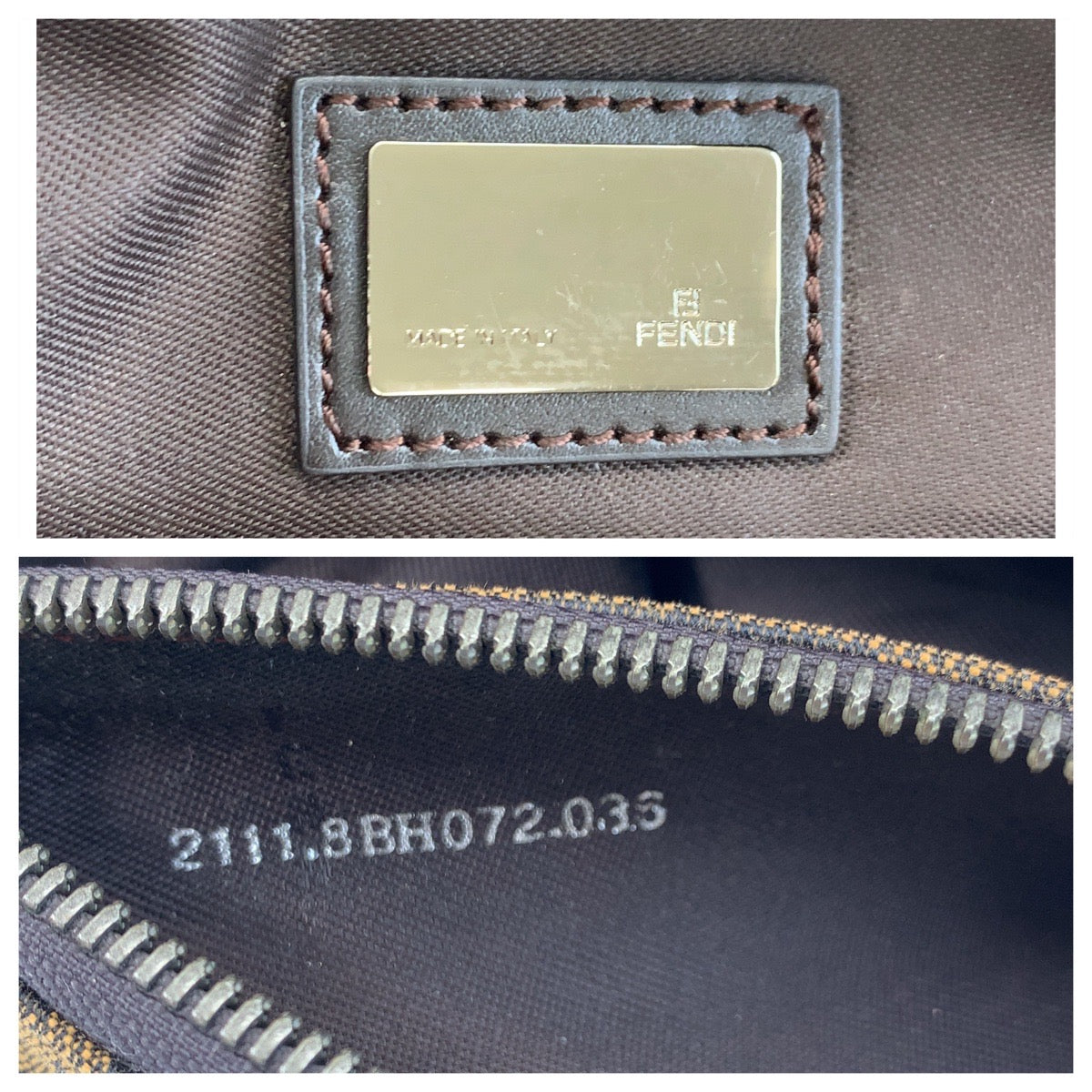 17162
FENDI フェンディ ズッカ ブラウン シルバー金具 キャンバス / レザー 8BH072 トートバッグ ハンドバッグ  レディース ABP45