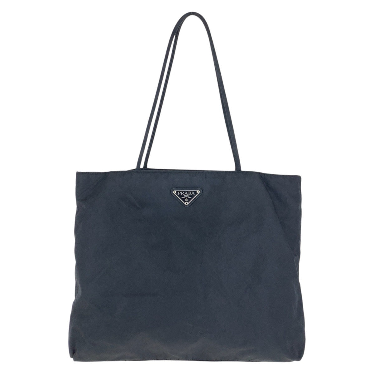 17164
PRADA プラダ ヴィンテージ テスート 三角ロゴプレート ブラック 黒 シルバー金具 ナイロン トートバッグ ショルダーバッグ  レディース ABP34