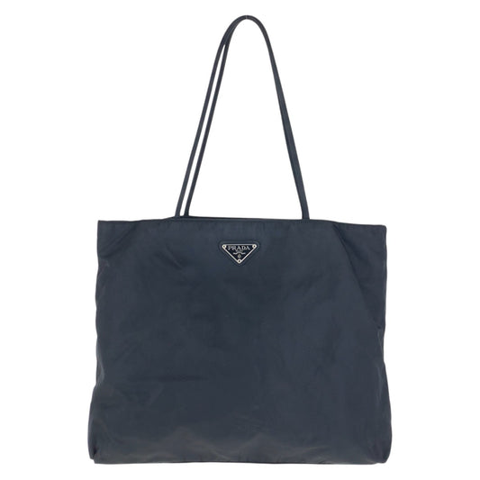 17164
PRADA プラダ ヴィンテージ テスート 三角ロゴプレート ブラック 黒 シルバー金具 ナイロン トートバッグ ショルダーバッグ  レディース ABP34