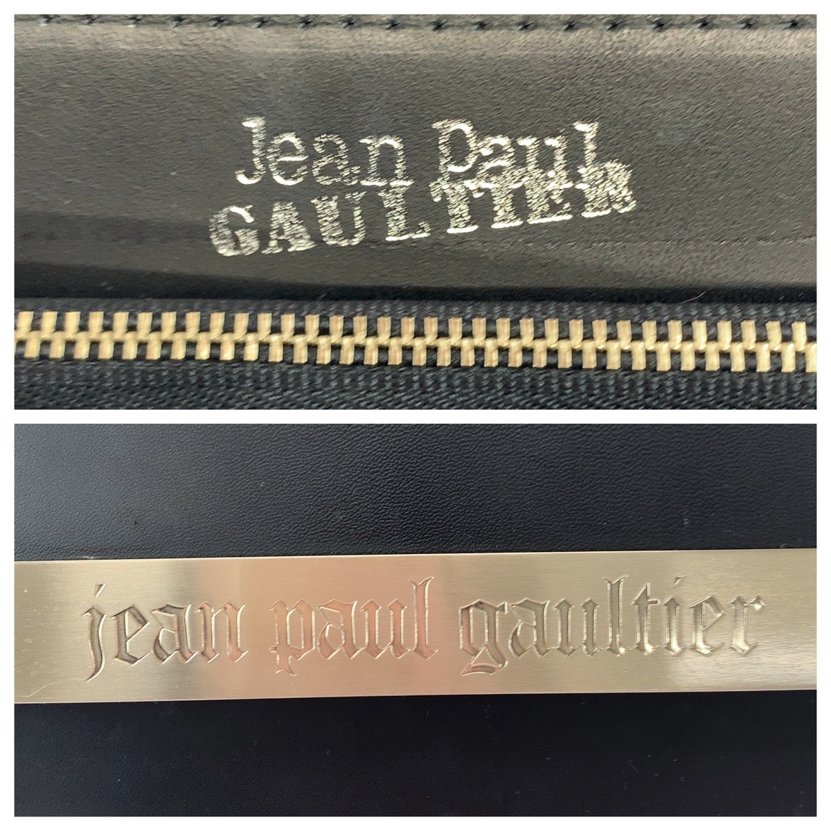 17168
Jean Paul Gaultier ジャンポール ゴルチェ ロゴ ブラック 黒 シルバー金具 レザー ショルダーバッグ ポシェット  レディース
