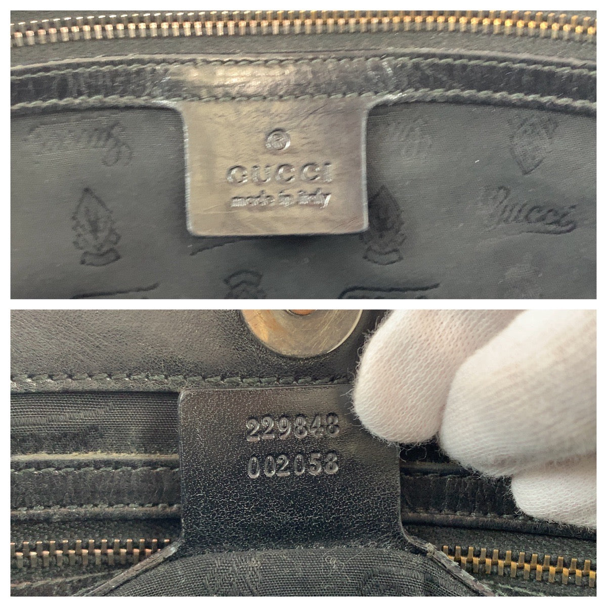 17169
GUCCI グッチ GGインプリメ ブラック 黒 シルバー金具 PVC 229848 トートバッグ ショルダーバッグ  メンズ AB32