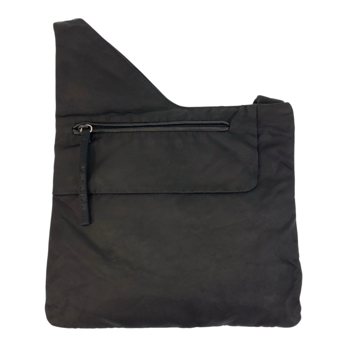 17170
PRADA プラダ テスート 三角ロゴプレート ブラック 黒 シルバー金具 ナイロン ショルダーバッグ メッセンジャーバッグ  レディース AB39