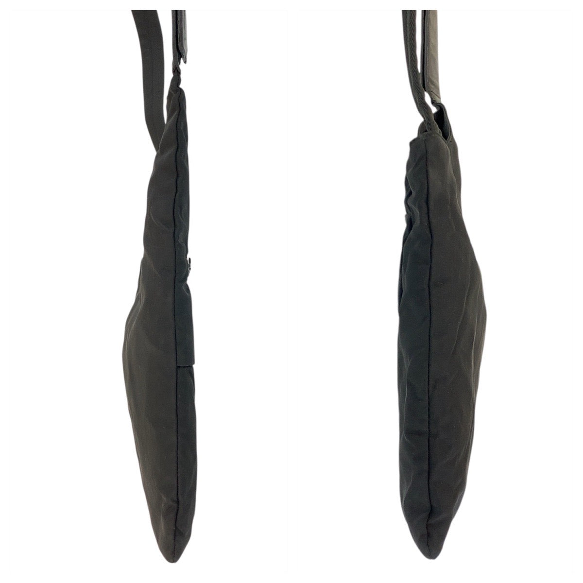 17170
PRADA プラダ テスート 三角ロゴプレート ブラック 黒 シルバー金具 ナイロン ショルダーバッグ メッセンジャーバッグ  レディース AB39