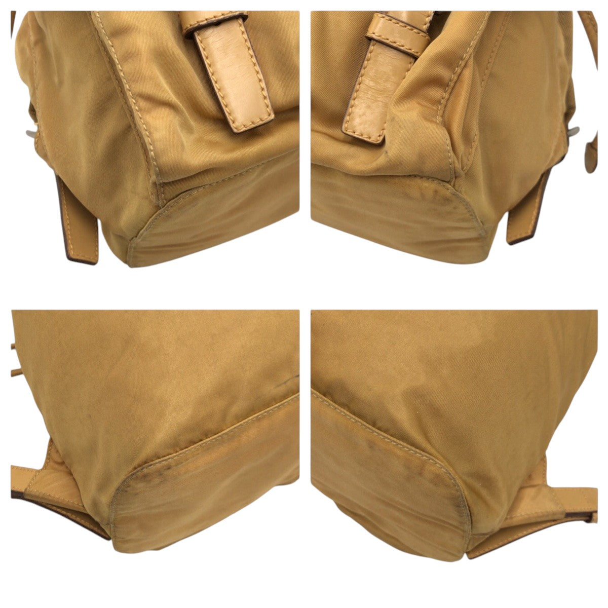 17172
PRADA プラダ テスート 三角ロゴ ブラウン キャメル シルバー金具 ナイロン リュック デイパック リュックサック バックパック 男女兼用 レディース ABP