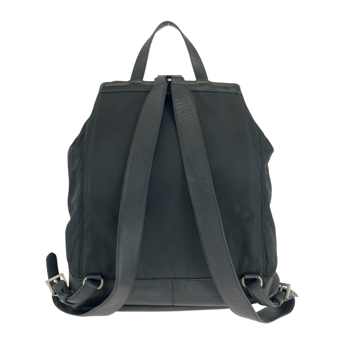 17173
PRADA プラダ テスート ブラック 黒 シルバー金具 ナイロン リュックサック バックパック 男女兼用 レディース ABP52