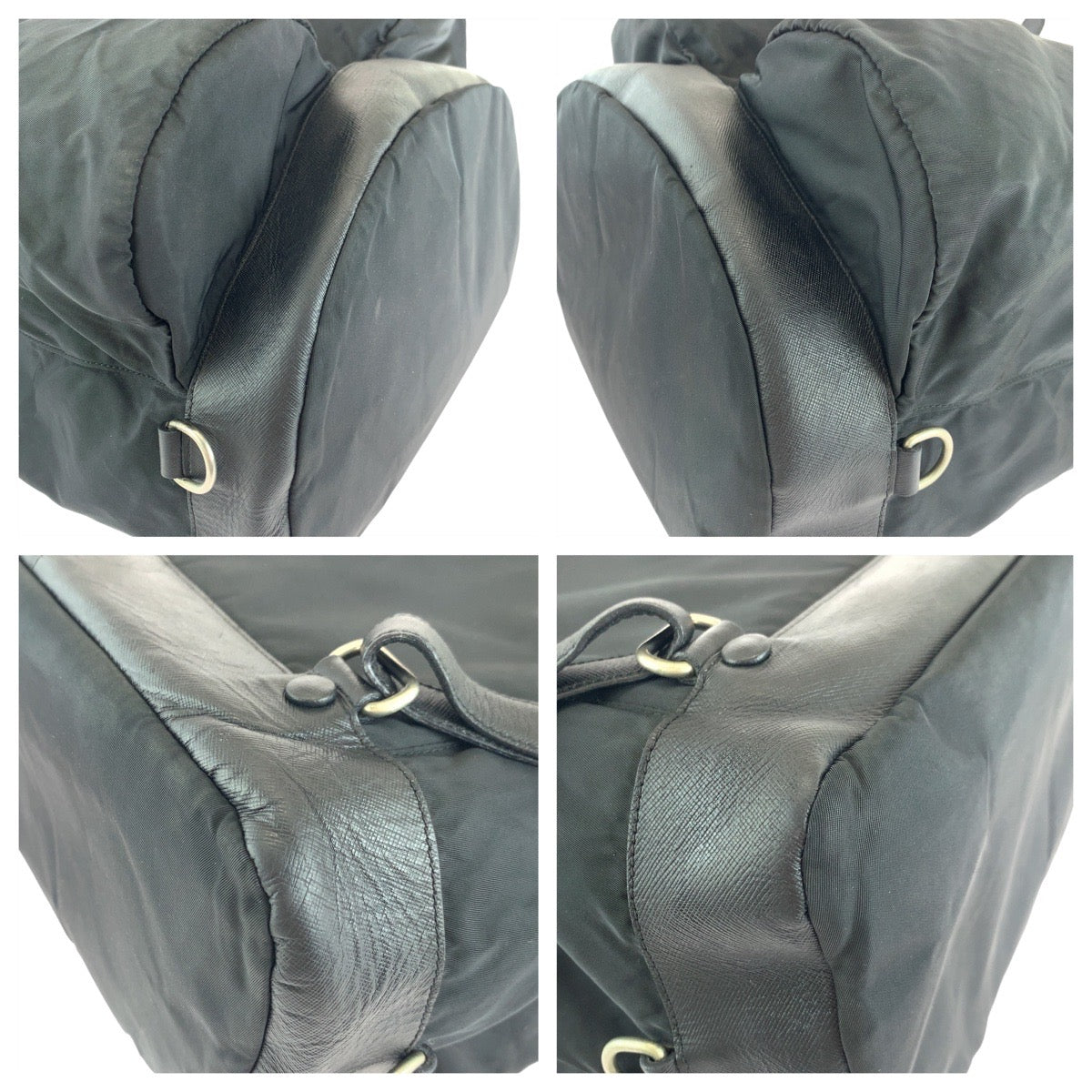 17173
PRADA プラダ テスート ブラック 黒 シルバー金具 ナイロン リュックサック バックパック 男女兼用 レディース ABP52