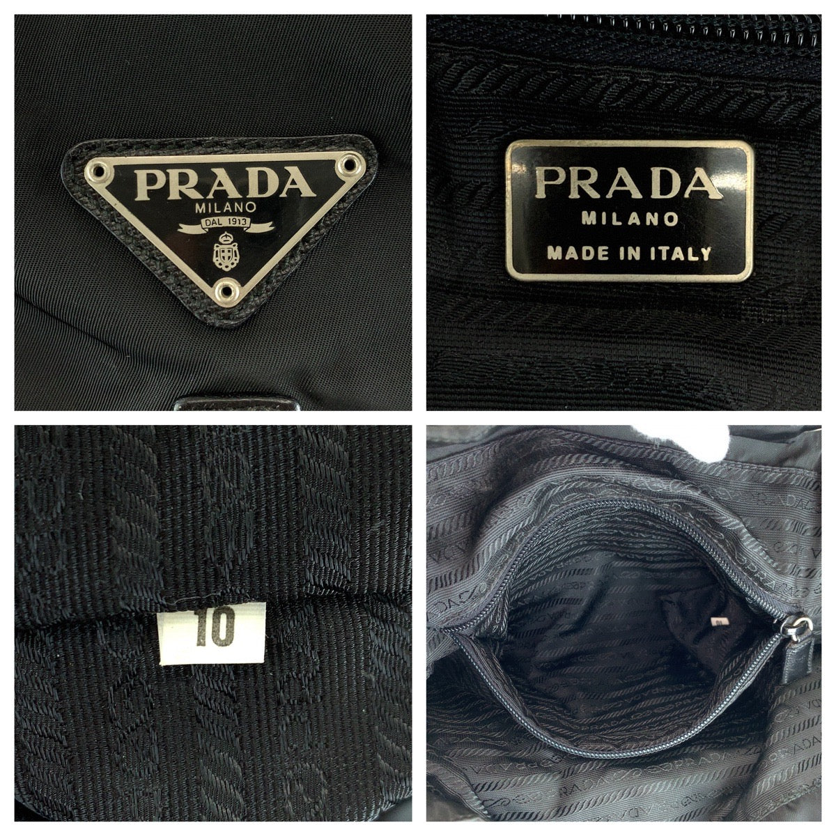 17173
PRADA プラダ テスート ブラック 黒 シルバー金具 ナイロン リュックサック バックパック 男女兼用 レディース ABP52
