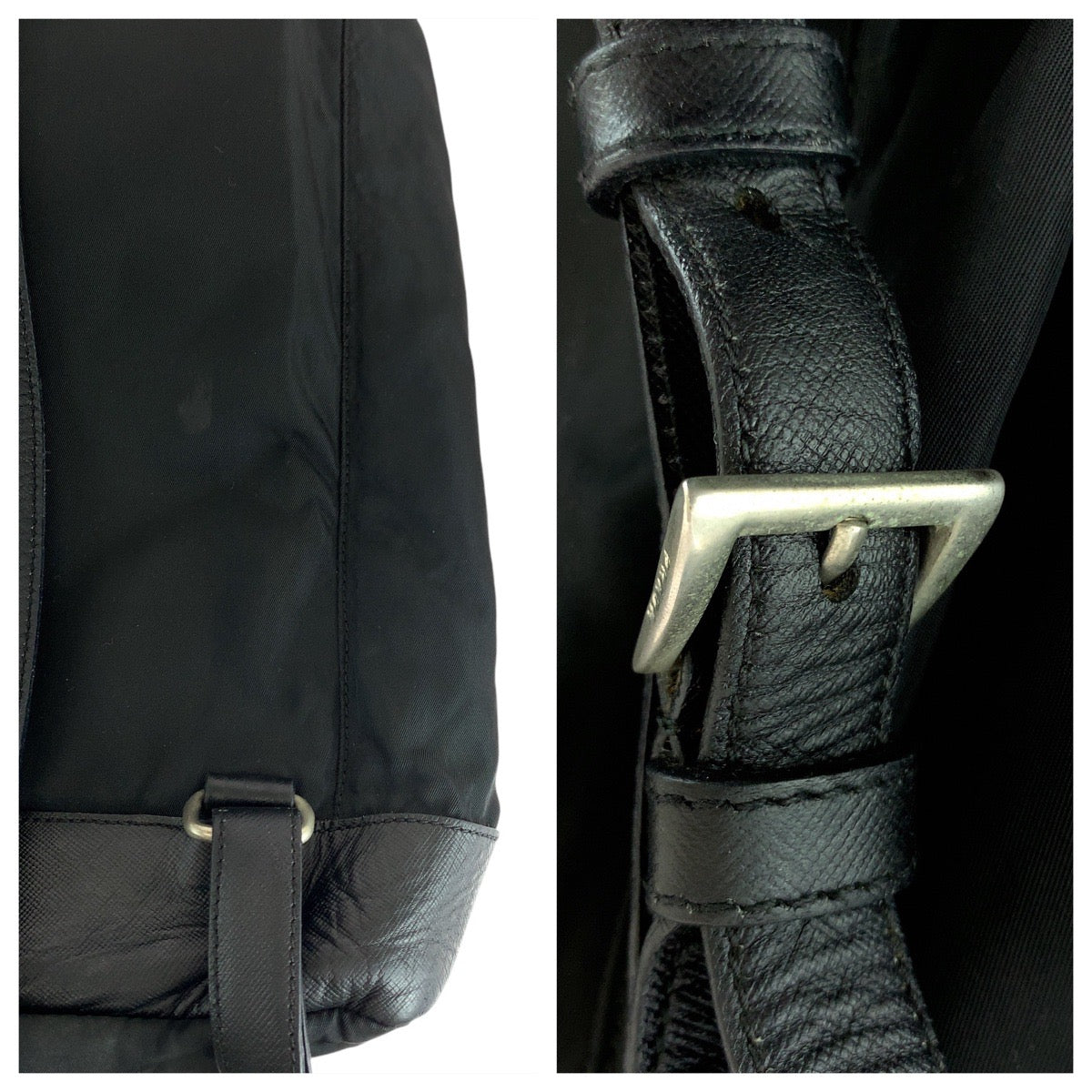 17173
PRADA プラダ テスート ブラック 黒 シルバー金具 ナイロン リュックサック バックパック 男女兼用  レディース ABP52