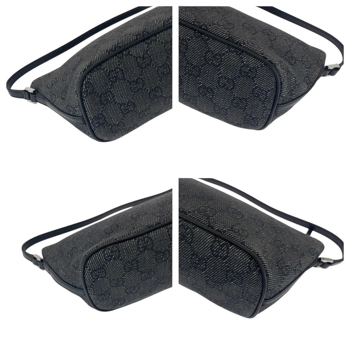 17178
GUCCI グッチ グレー シルバー金具 GGキャンバス 07198 ハンドバッグ アクセサリーポーチ  レディース ABP34