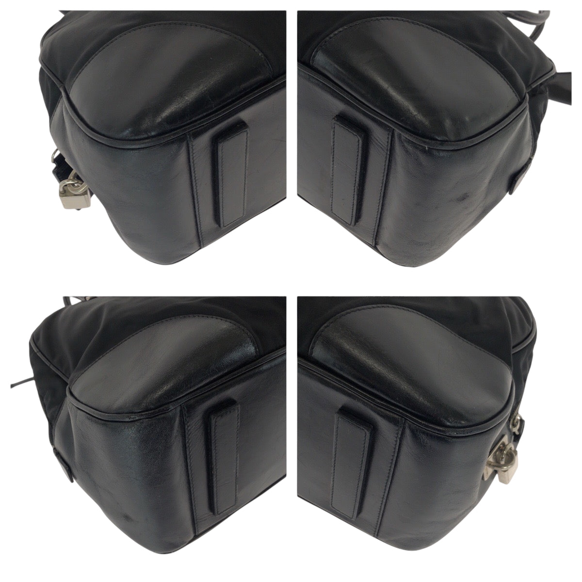 17185
PRADA プラダ テスート 三角ロゴプレート ブラック 黒 シルバー金具 ナイロン トートバッグ ショルダーバッグ  レディース ABP40
