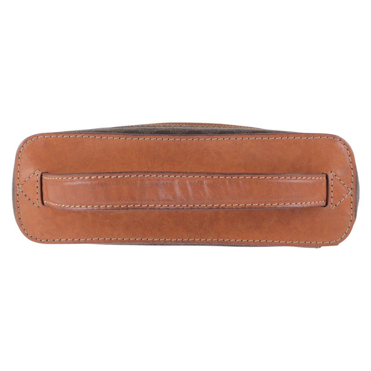 17190
CELINE セリーヌ マカダム ブラウン ゴールド金具 PVC / レザー M93 ハンドバッグ バニティバッグ  レディース AB34