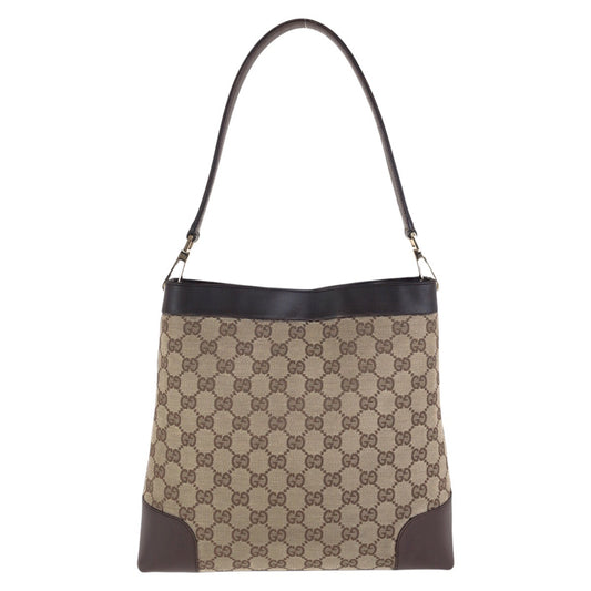 17191
GUCCI グッチ ブラウン ゴールド金具 GGキャンバス / レザー 001 4231 ショルダーバッグ  レディース ABP