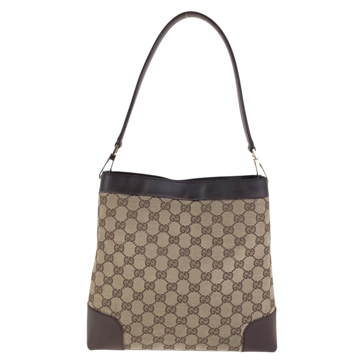 17191
GUCCI グッチ ブラウン ゴールド金具 GGキャンバス / レザー 001 4231 ショルダーバッグ  レディース ABP