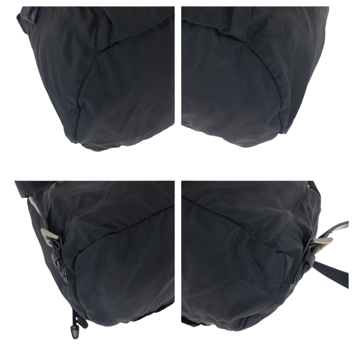 17192
PRADA プラダ テスート 三角ロゴプレート ブラック 黒 シルバー金具 ナイロン BZ5827 リュックサック バックパック  レディース ABP46