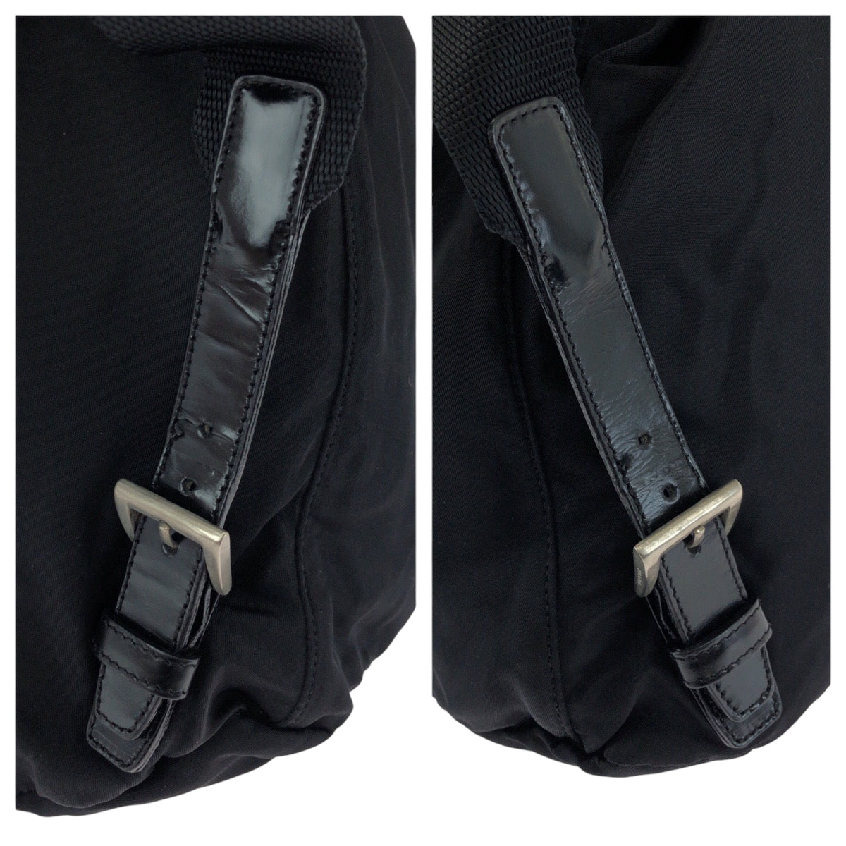 17192
PRADA プラダ テスート 三角ロゴプレート ブラック 黒 シルバー金具 ナイロン BZ5827 リュックサック バックパック  レディース ABP46