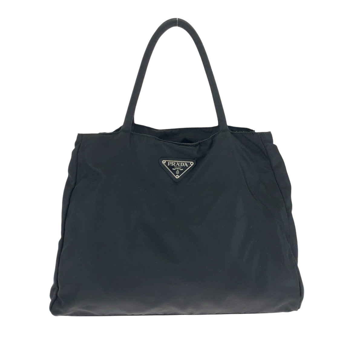 17198
PRADA プラダ テスート 三角ロゴプレート ブラック 黒 シルバー金具 ナイロン トートバッグ ハンドバッグ ショルダーバッグ  レディース AB26