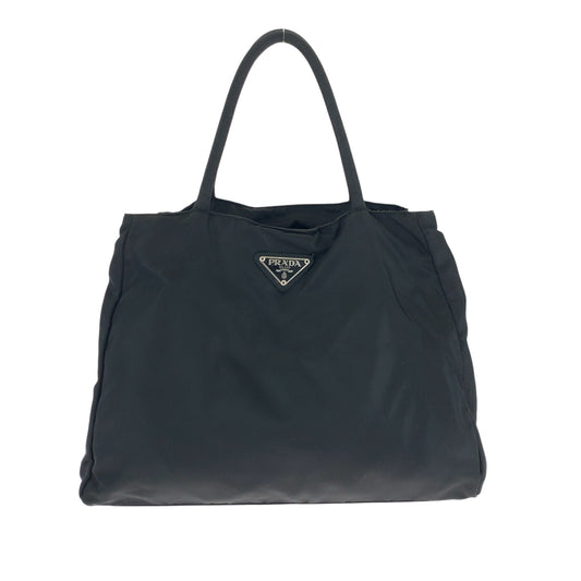 17198
PRADA プラダ テスート 三角ロゴプレート ブラック 黒 シルバー金具 ナイロン トートバッグ ハンドバッグ ショルダーバッグ  レディース AB26