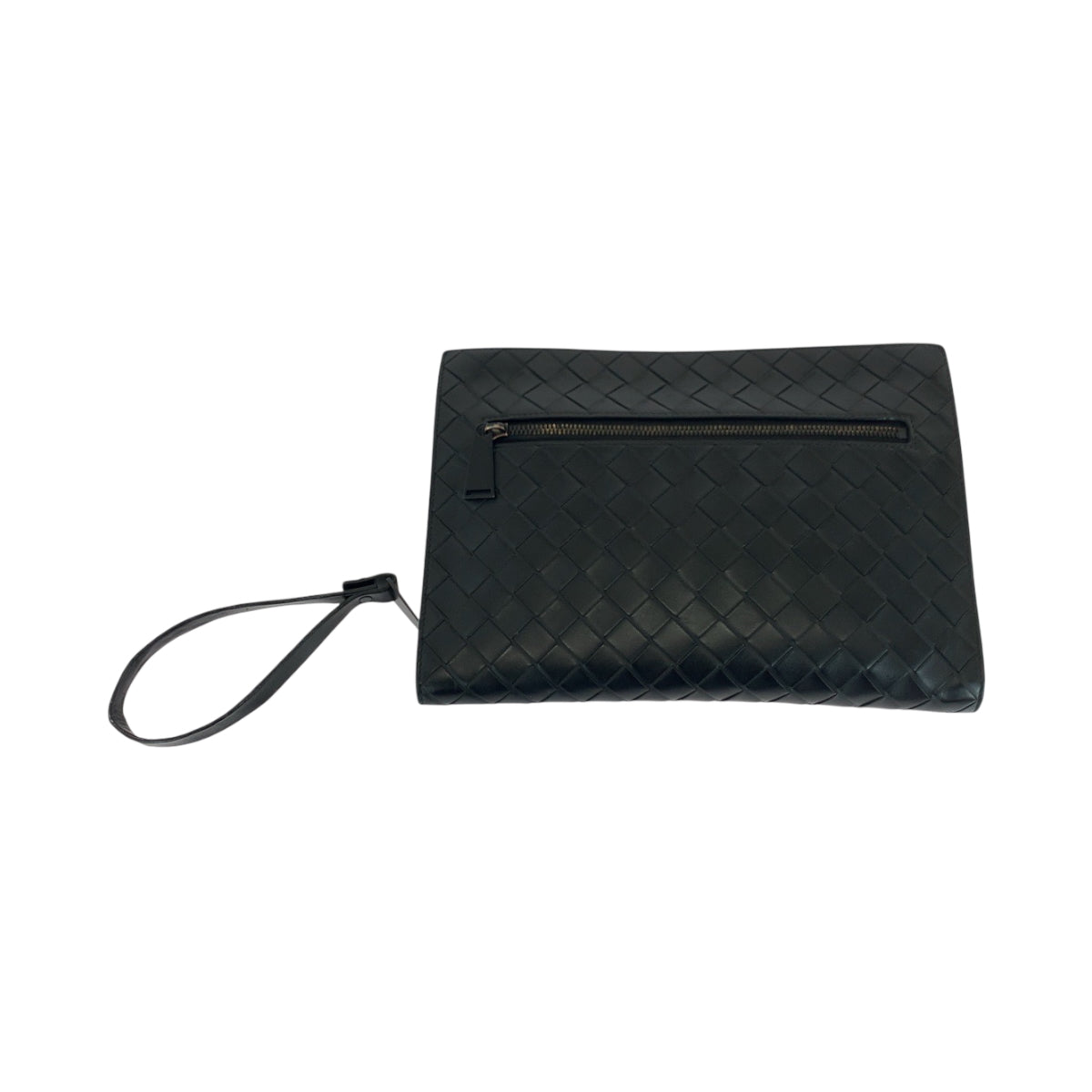 17201
BOTTEGAVENETA ボッテガヴェネタ マキシイントレチャート ブラック 黒 シルバー金具 レザー クラッチバッグ セカンドバッグ  メンズ