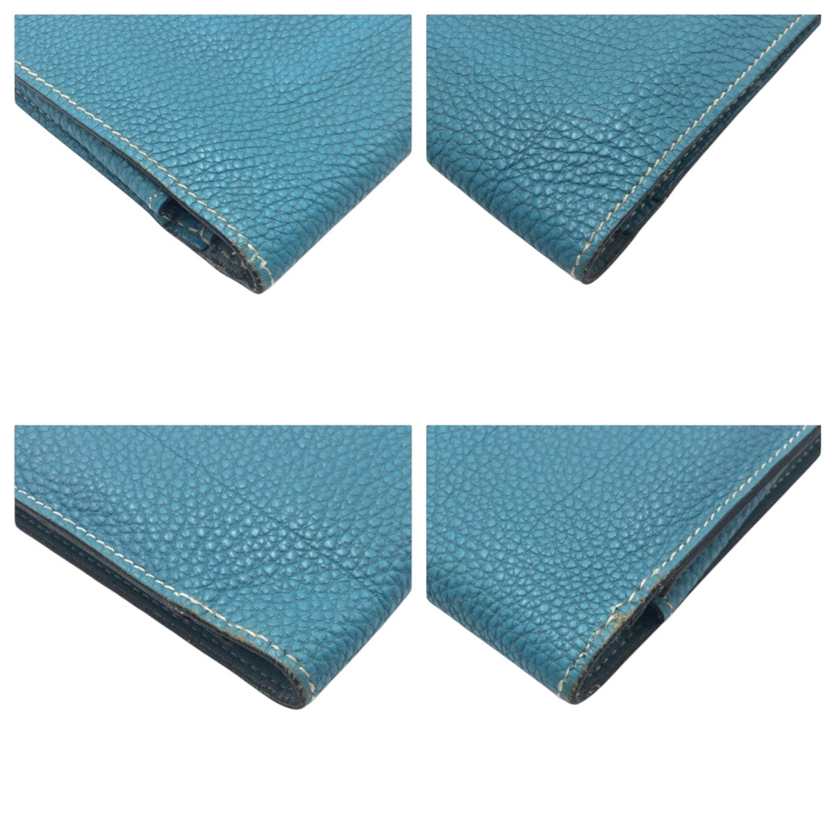 17202
HERMES エルメス ドゴンGM ブルー ライトブルー シルバー金具 トゴ 長財布 ロングウォレット 男女兼用 □H刻印 レディース AB30