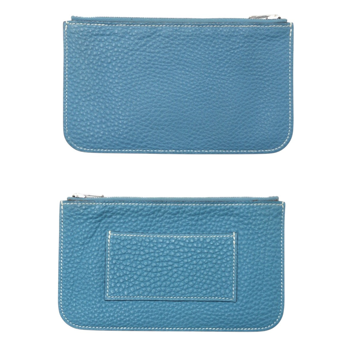 17202
HERMES エルメス ドゴンGM ブルー ライトブルー シルバー金具 トゴ 長財布 ロングウォレット 男女兼用 □H刻印 レディース AB30