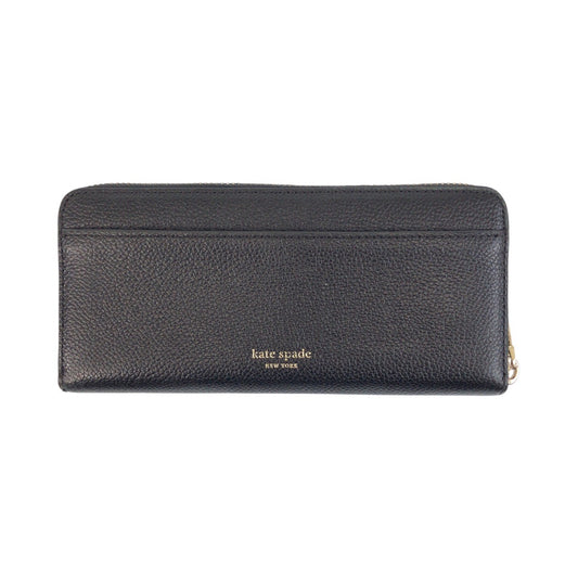 17209
Kate Spade ケイトスペード スタッズ スペード ブラック 黒 ゴールド金具 レザー 長財布 ラウンドファスナー  レディース AB5