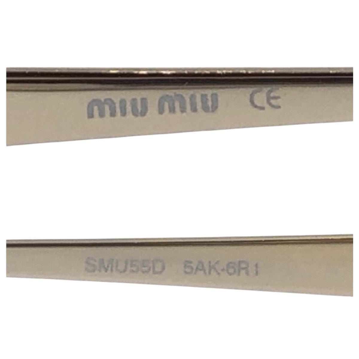 17210
MIUMIU ミュウミュウ ゴールド メタル 5AK 6RI サングラス 男女兼用 スクエア  レディース AB7