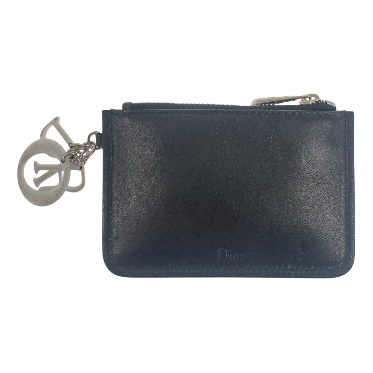 17212
Dior ディオール ビジュー ブルー ブラック シルバー金具 キャンバス / レザー / ビーズ コインケース カードケース   レディース