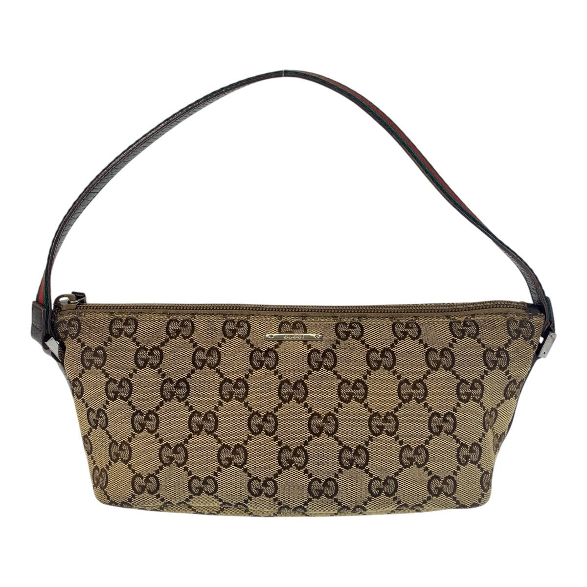 17213
GUCCI グッチ シェリーライン ベージュ ブラウン GGキャンバス 141809 ハンドバッグ アクセサリーポーチ  レディース