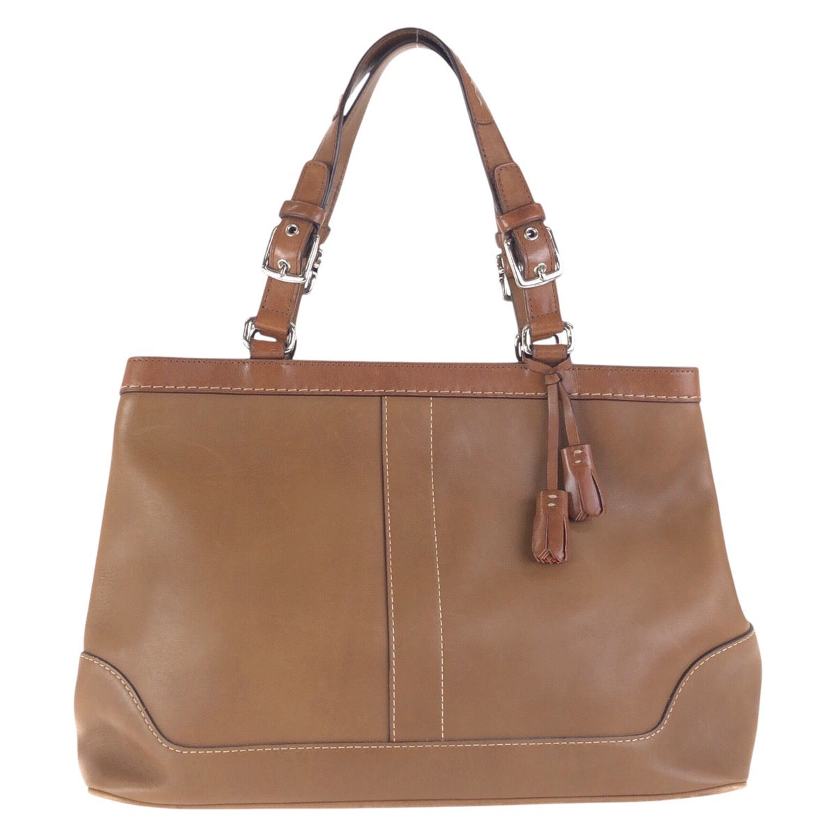 17218
COACH コーチ ブラウンシルバー金具 レザー 7468 トートバッグ ショルダーバッグ  レディース