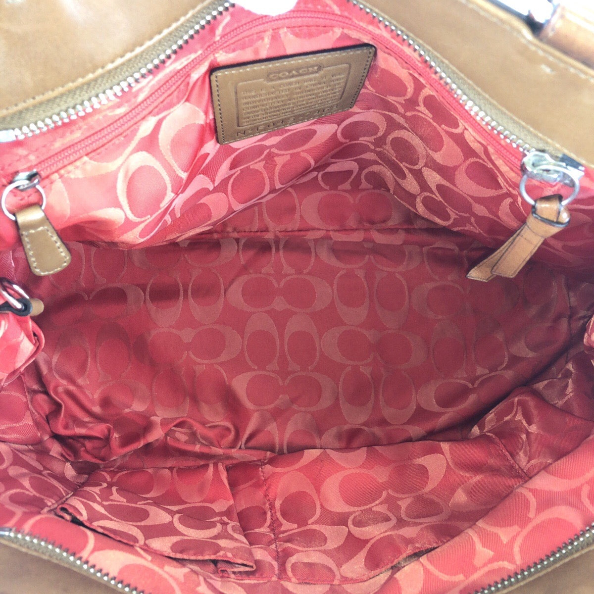 17218
COACH コーチ ブラウンシルバー金具 レザー 7468 トートバッグ ショルダーバッグ  レディース