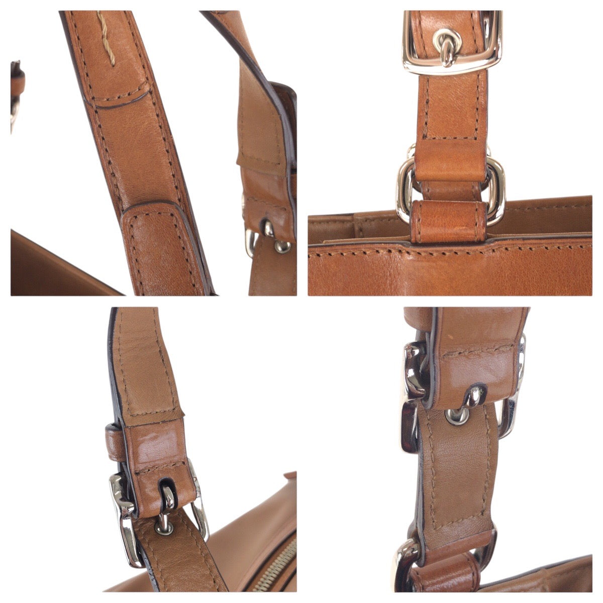 17218
COACH コーチ ブラウンシルバー金具 レザー 7468 トートバッグ ショルダーバッグ  レディース