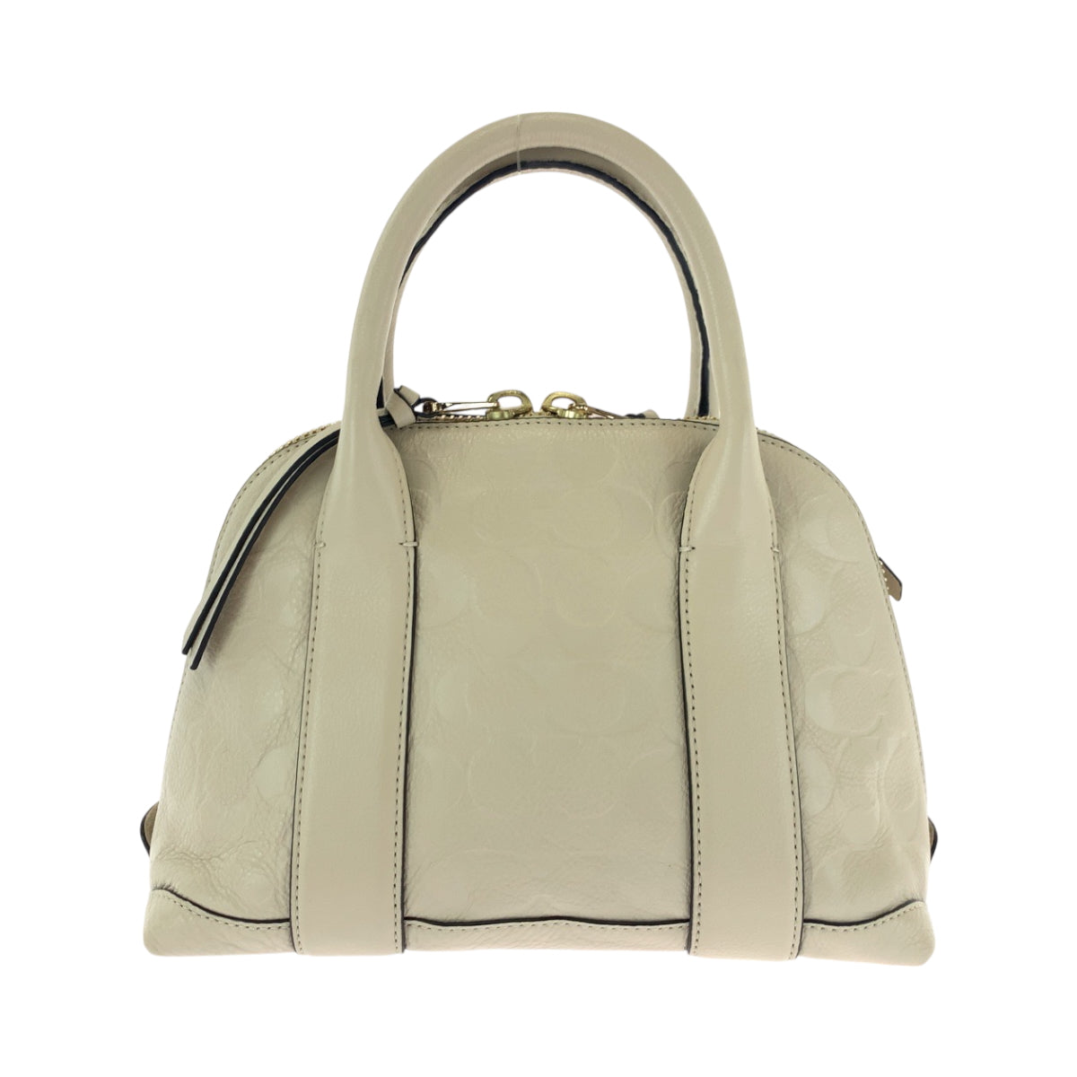 17219
COACH コーチ シグネチャー ホワイト ゴールド金具 レザー 30152 ショルダーバッグ ハンドバッグ  レディース AB5