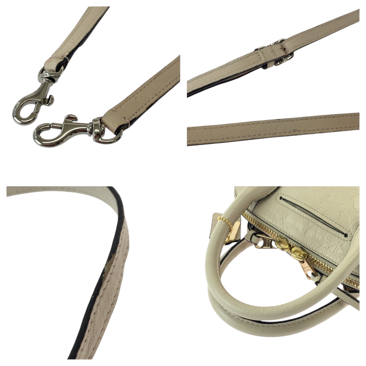 17219
COACH コーチ シグネチャー ホワイト ゴールド金具 レザー 30152 ショルダーバッグ ハンドバッグ  レディース AB5