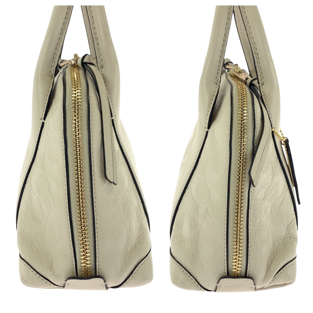 17219
COACH コーチ シグネチャー ホワイト ゴールド金具 レザー 30152 ショルダーバッグ ハンドバッグ  レディース AB5