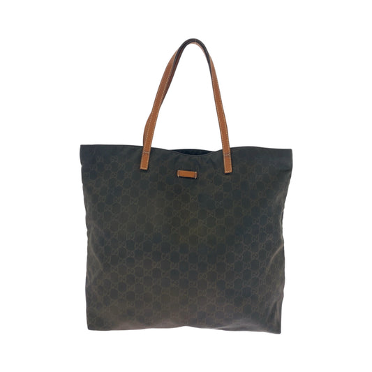 17220
GUCCI グッチ ブラウン ブラック ゴールド金具 ナイロン 524947 トートバッグ ショルダーバッグ  レディース AB14