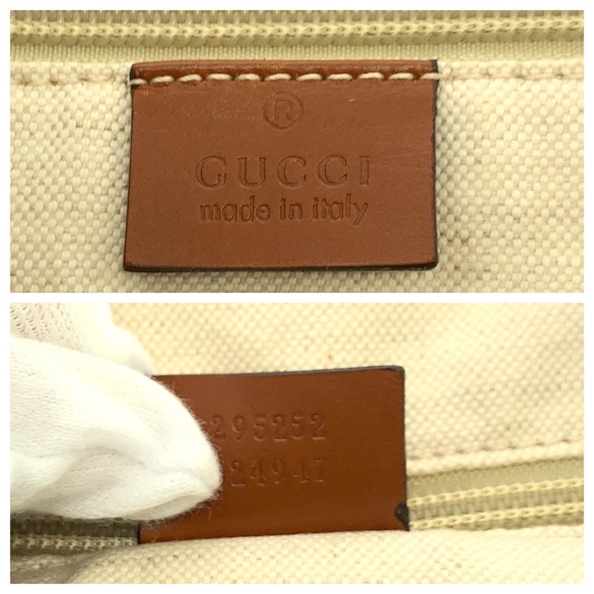17220
GUCCI グッチ ブラウン ブラック ゴールド金具 ナイロン 524947 トートバッグ ショルダーバッグ  レディース AB14