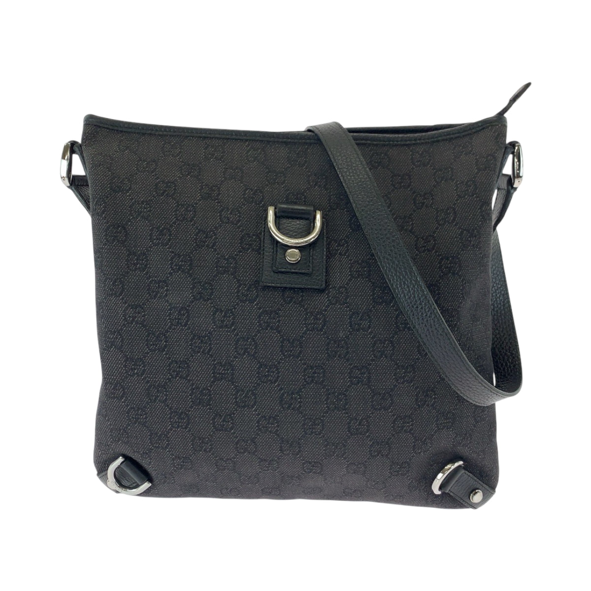 17221
GUCCI グッチ アビー ブラック 黒 シルバー金具 GGキャンバス 268642 ショルダーバッグ ポシェット  レディース ABP39