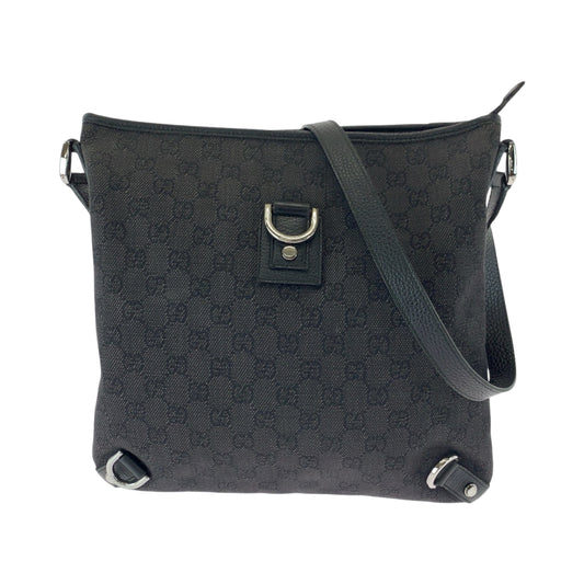 17221
GUCCI グッチ アビー ブラック 黒 シルバー金具 GGキャンバス 268642 ショルダーバッグ ポシェット  レディース ABP39