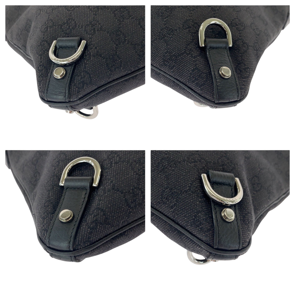 17221
GUCCI グッチ アビー ブラック 黒 シルバー金具 GGキャンバス 268642 ショルダーバッグ ポシェット  レディース ABP39