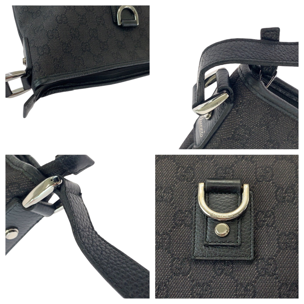 17221
GUCCI グッチ アビー ブラック 黒 シルバー金具 GGキャンバス 268642 ショルダーバッグ ポシェット  レディース ABP39